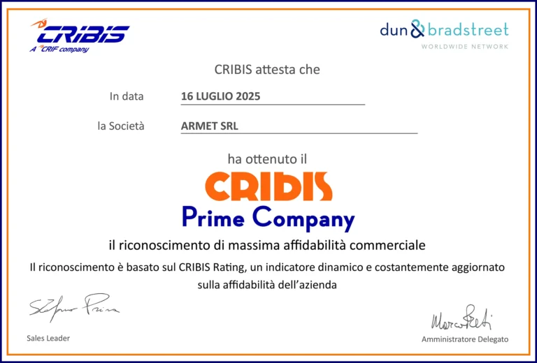 ATTESTATO CRIBIS_ARMET - ITA